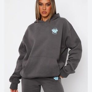 White Fox “With Love For You” Oversized Hoodie Volcanic (Gray)